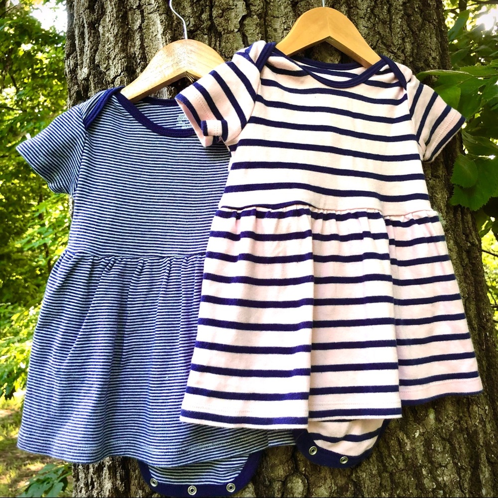 AMAZON ESSENTIALS - lot of 2 striped dresses